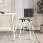 vidaXL Scaun de bar, gri deschis, material textil (338648)