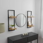 vidaXL Rafturi de perete 2 buc. 25x25x75 cm lemn masiv acacia/oțel (338462) Raft