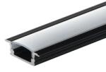 OPTONICA Led profil opál fedővel fekete -2m , 5185 (5185) - ledsziget