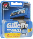Gillette Mach3 Turbo lame de rezervă pentru bărbati 4 buc