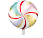 PartyDeco Balon folie de Crăciun - bomboană pastel 35 cm