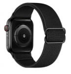 Mybandz Apple Watch 42/44/45mm állítható rugalmas szövet óraszíj fekete (APW423000)