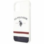 U. S. Polo Assn Husa de protectie US Polo Tricolor Blurred pentru iPhone 11 Pro, White