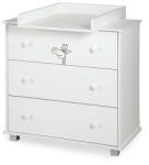 Klups Comoda copii Klups Safari Giraffe Alb
