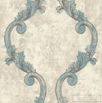 SEABROOK Majorca MC71802 kék ornamentika mintás barokk tapéta (MC71802)