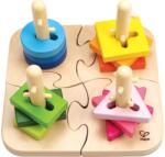 Hape Дървен пъзел HaPe International - с фигури за нанизване (H0411)