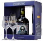  Presidente 15 Sistema Solera + 2 pohárral 40% 0, 7L ajándékcsomagolás 2 pohárral