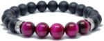 ZAFIR webshop Ónix, Rózsaszín Tigrisszem ásvány karkötő - zafir - 5 590 Ft