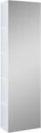 Elita 43x150 cm-es falra szerelhető kiegészítő bútor tükörrel, nyitott polccal, 1 ajtós fényes fehér színben 166463 (166463)