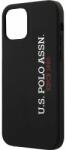 U. S. Polo Assn Husa Cover US Polo Silicone Vertical Logo pentru iPhone 12 Mini USHCP12SSLBKV2, Black