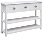 vidaXL Servantă, alb, 108x30x76 cm, lemn masiv de paulownia (338545) Comoda