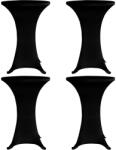 vidaXL Husă de masă cu picior, Ø70 cm, 4 buc. , negru, elastic (279072)