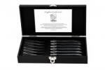 Laguiole Set de furculițe pentru friptură LAGUIOLE LUXURY, 6 buc, negru, mâner de abanos, Laguiole (SDV-300084) Tacam