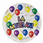 Balloons4party Set 8 farfurii La multi ani baloane 18 cm