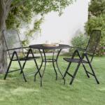 vidaXL Masă de grădină antracit Ø80x72 cm plasă metalică expandată (317343)