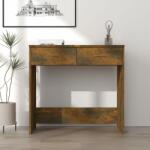 vidaXL Birou, stejar fumuriu, 80x40x75 cm, lemn prelucrat (815474)