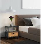 ASIR GROUP Éjjeliszekrény ALTUNIZADE 50x45 cm fekete/barna AS1307 (AS1307)