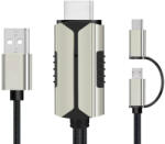 Thunder Germany CDP-28, Micro-USB/USB-C - HDMI átalakító (2m kábel)