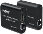 Thunder Germany HDX-120, HDMI hosszabbító adapter, Ethernet + HDMI kimenet (120m) - mkaudio