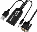Thunder Audio Thunder Germany HDA-203 [VGA-HDMI] átalakító (+audio +USB)