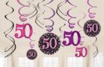 Amscan Декорация Спирали 50-ти рожден ден - Блестяща розова