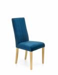  Scaun Bucatarie Si Dining Diego 3 Catifea Albastru/Stejar