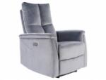  Fotoliu Recliner Neptun M, Catifea Gri Bluvel 14(functie de masaj)