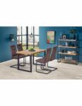  Masa Bucatarie Si Dining Horus Stejar Deschis/Negru 126(206)x80