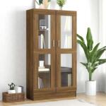 vidaXL Dulap vitrină, stejar maro, 82, 5x30, 5x150 cm, lemn prelucrat (815119) Biblioteca