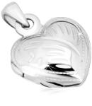 Ekszer Eshop 925 ezüst medál - medallion, szimmetrikus szív dekoratív bemetszésekkel