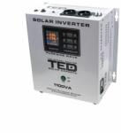 TED Electric Invertor solar TED Electric de la 12V la 230V 1100VA/700W unda sinusoidala pura TED000279 (Invertor Solar 1100VA 700W TED000279)