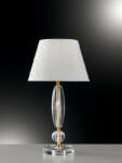 F.A.N. Europe Lighting I-EPOQUE/LG1 | Epoque Faneurope asztali lámpa Luce Ambiente Design 56cm kapcsoló 1x E27 arany, átlátszó, fehér (I-EPOQUE/LG1)