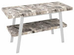 SAPHO Twiga mosdótartó asztal 120x72x50 cm, matt fehér/szürke kő VC453W-120-10 (VC453W-120-10)