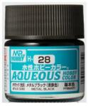 Mr Hobby Aqueous Hobby Color Paint (10 ml) Metal Black H-028