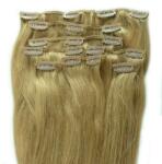 HairExtensionShop Csatos Emberi Póthaj Standard Sötétszőke Színben 50cm (Szín #12) (RC5012)