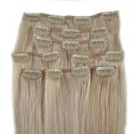 HairExtensionShop Csatos Emberi Póthaj Standard Világos Platinaszőke Színben 60cm (Szín #60) (RC6060)