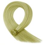 HairExtensionShop Keratinos I-TIP Emberi Póthaj Standard Mikró Gyűrűzéshez Aranyszőke 40cm (Szín #16) (RIT4016)