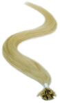 HairExtensionShop Keratinos U-TIP Emberi Póthaj Standard Hőillesztéshez Világosszőke 50cm (Szín #24) (RUT5024)