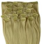 HairExtensionShop Csatos Emberi Póthaj Standard Világosszőke Színben 60cm (Szín #24) (RC6024)