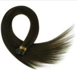 HairExtensionShop Keratinos I-TIP Emberi Póthaj Mikró Gyűrűzéshez Sötétbarna 40cm (Szín #4) (RIT404)
