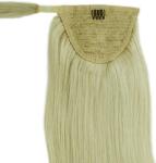 HairExtensionShop Lófarok Copf Emberi Póthaj Standard Platinaszőke Színben 60cm (Szín#613) (RP60613)