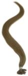 HairExtensionShop Keratinos U-TIP Emberi Póthaj Hőillesztéshez Középbarna 50cm (Szín #6) (RUT506)