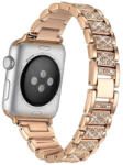 Loomax Curea metalica pentru Apple Watch Loomax, bratara compatibila cu Apple Watch 6/5/4/3/2/1, 38 / 40 mm Golden Brown, 33-3327 (33-3327)