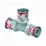 Uponor S-Press PLUS PPSU műanyag egál T-idom ötrétegű csőhöz, 25 mm (1039946)