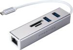 MSI Hub USB MSI Prestige Type C Multi-port, 2x USB 3.0, 1x SD Card, 1x RJ-45 (Gri) (S53-0400190-V33)
