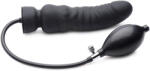 Master Series Dick-Spand Inflatable Silicone Dildo Black Dildo