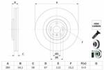Bosch Disc frana BOSCH 0 986 479 E96 (0 986 479 E96) - automobilus
