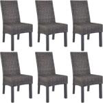 vidaXL 6 db rattan és mangófa étkezőszék (275466/68)