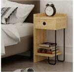 ASIR GROUP Éjjeli szekrényke CACTUS 60x29, 5 cm bézs/fekete 855DTE3518 (AS1276)