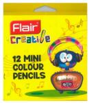 Flair Creioane colorate Flair 12 culori scurte (lungime 1/2), triunghiulare (FA8050)